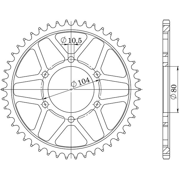 Zahnrad Stahl P530 - Z46 (DIS.16604) Kawasaki 750 ZXR 90/90-image