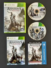 Assassin's Creed III for Microsoft Xbox 360 CIB W/ MANUAL & INSERTS - TESTED