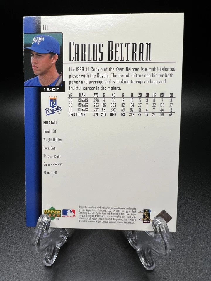 2001 Upper Deck - Carlos Beltran #111 - Image 2 of 2