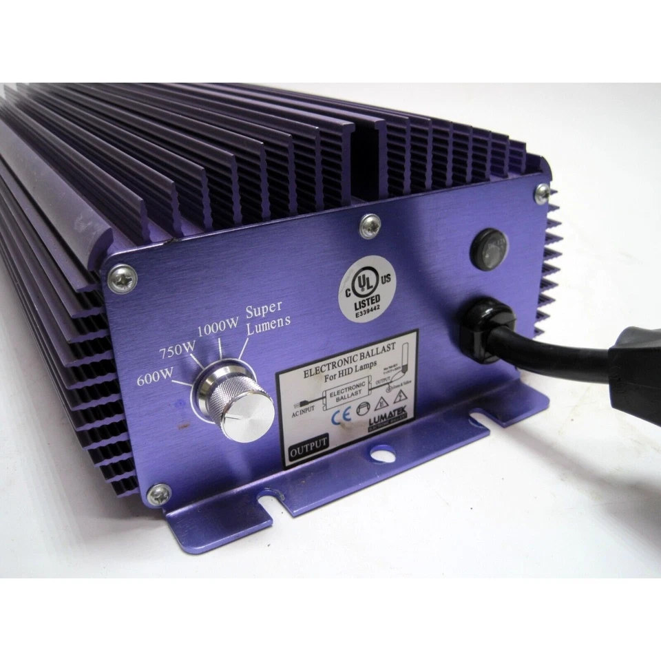 Lumatek Electronic Ballast LK1000 120/240V 1000/750/600W HPS/MH with power cord - Image 2 of 3