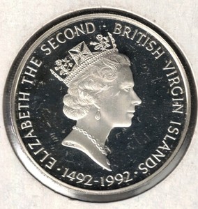 1992 British Virgin Islands $25 PROOF .925 KM# 114