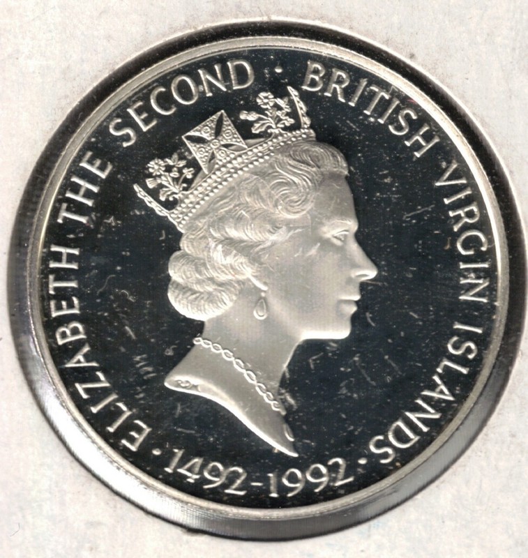1992 British Virgin Islands $25 PROOF .925 KM# 114