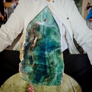 7.37LB Restoration of Natural Colored Fluorite Crystal Specimens3350g