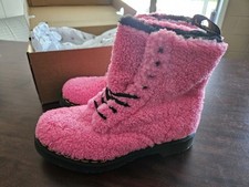 Size 6 Dr. Martens 1460 Pascal Clash Pink Lux Borg - New with box