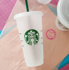 Reusable Cold Cup Tumbler - Frosted w/ Lid & Straw 24oz - Free Shipping