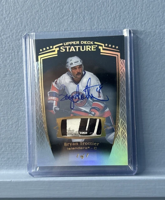 2024-25 Upper Deck Stature Bryan Trottier Premium Auto Black 🏒 Memorabilia 1/1