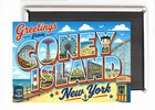 Greetings from Coney Island New York FRIDGE MAGNET travel souvenir "style Z"