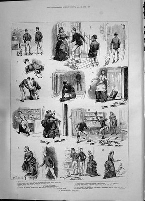 Antiker Druck 1885 Hund Züchter Strategie Crump Matilda Cropper Jones Papa 19.
