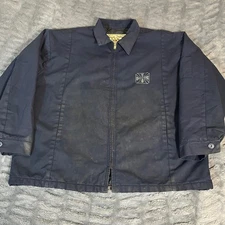 Jesse James Work Wear West Coast Choppers Jacket Blue 2XL Insulated Workwear