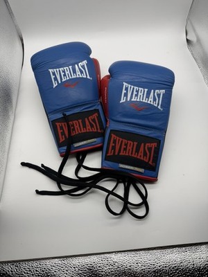 Everlast Powerlock OG Pro Lace-Up Genuine Leather Fight Boxing Gloves 10 Oz