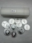 Roll Of 50 1/10 .999 Fine Silver St.Helena Guinea Round East India £10 Pounds #4