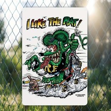 Ed Roth's Rat Fink Suck My Exhaust Vintage Metal Tin Sign Home D cor 8x12