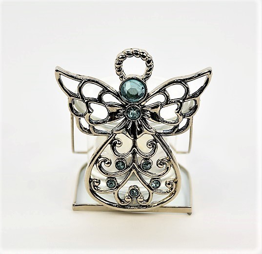 Подсвечник для свечей Birthstone Angel Tealight цвета мартовского аквамарина 3 12 дюйма 2190₽