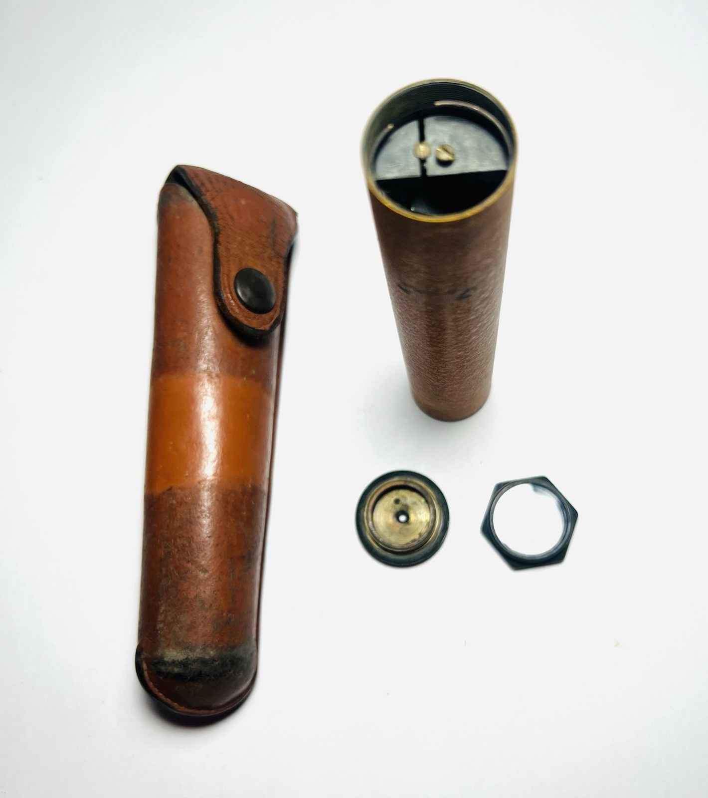 Vintage DIETZGEN Sight Transit Handheld Survey Scope w/ Leather Pouch