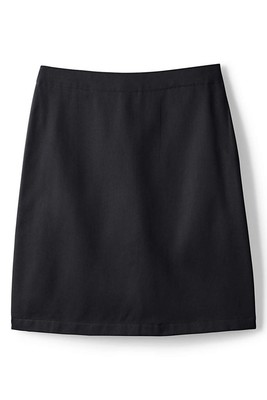 LANDS END Black School Uniform Top of Knee Chino Skort Little Girls 16 Slim NEW
