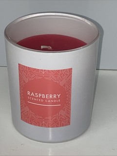 Raspberry Scented Candle In Glass 8cm Height & 7cm Diameter Brand New