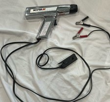 Vintage Actron DC Power Clamp-On Timing Light L-204 Chrome Plated Made In USA