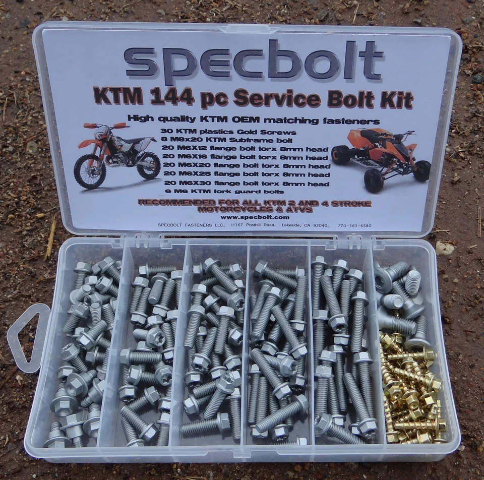 Specbolt EURO Service Bolt Kit for KTM Husaberg Husqvarna GAS-GAS SX EXC MXC XC - Image 2 of 3