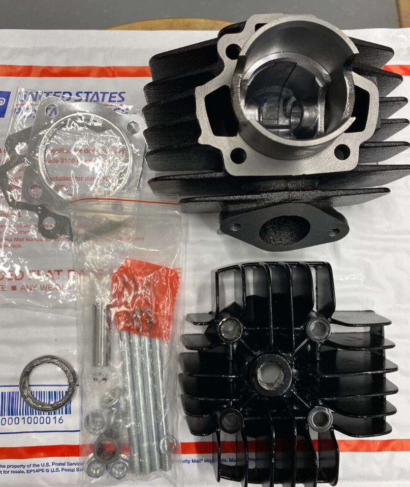 PW50 BIG BORE 60cc Top End Kit---Cylinder,Head,Piston,Rings, Clips & Gaskets - Bild 1 von 1