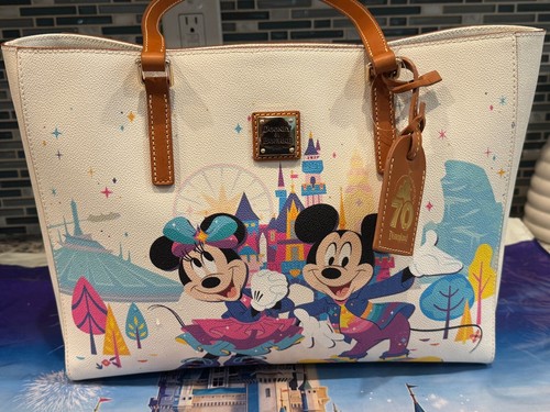 Disneyland 70th Anniversary Dooney & Bourke Tote Bag Mickey Minnie Brand New - Picture 6 of 8