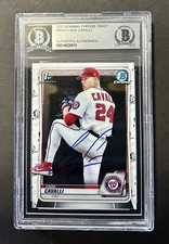 2020 1st Bowman Chrome Draft #BD24 Cade Cavalli RC BAS Signed Auto Nationals 615