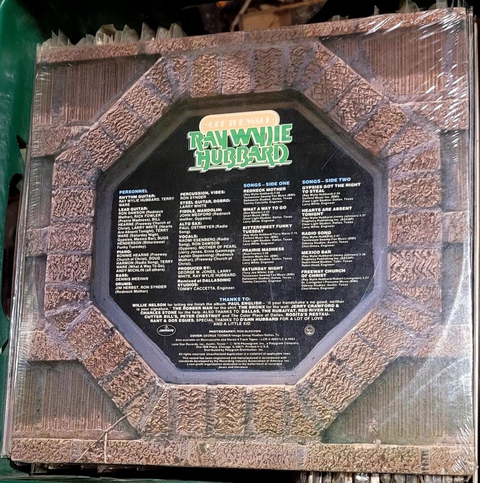 RAY WYLIE HUBBARD Off the Wall STILL SEALED 1978 LP Lone Star Texas