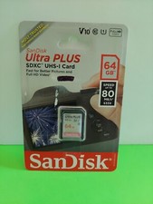 Sandisk 64 GB Memory Card Ultra Plus SDXC UHS-1 Card speed up to 80 MB/s 533X