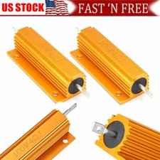 4PC 4 Ohm 4 100W Watt Aluminum Housed Metal Case Wirewound Resistors
