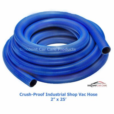 Shop Vac Industrial Vacuum Hose 2  x 25  | No Cuff Crush Proof Replacement Hose