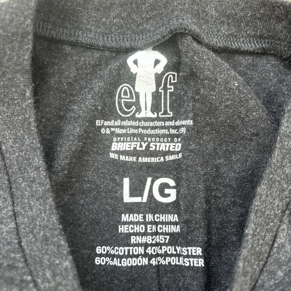 Elfo Hijo de un Cascanueces Navidad Camiseta Negro Talla L Foto 3 de 4