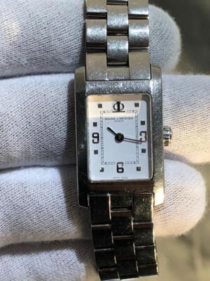 Baume Mercier Geneve Ladies Stainless Steel Rectangular Watch