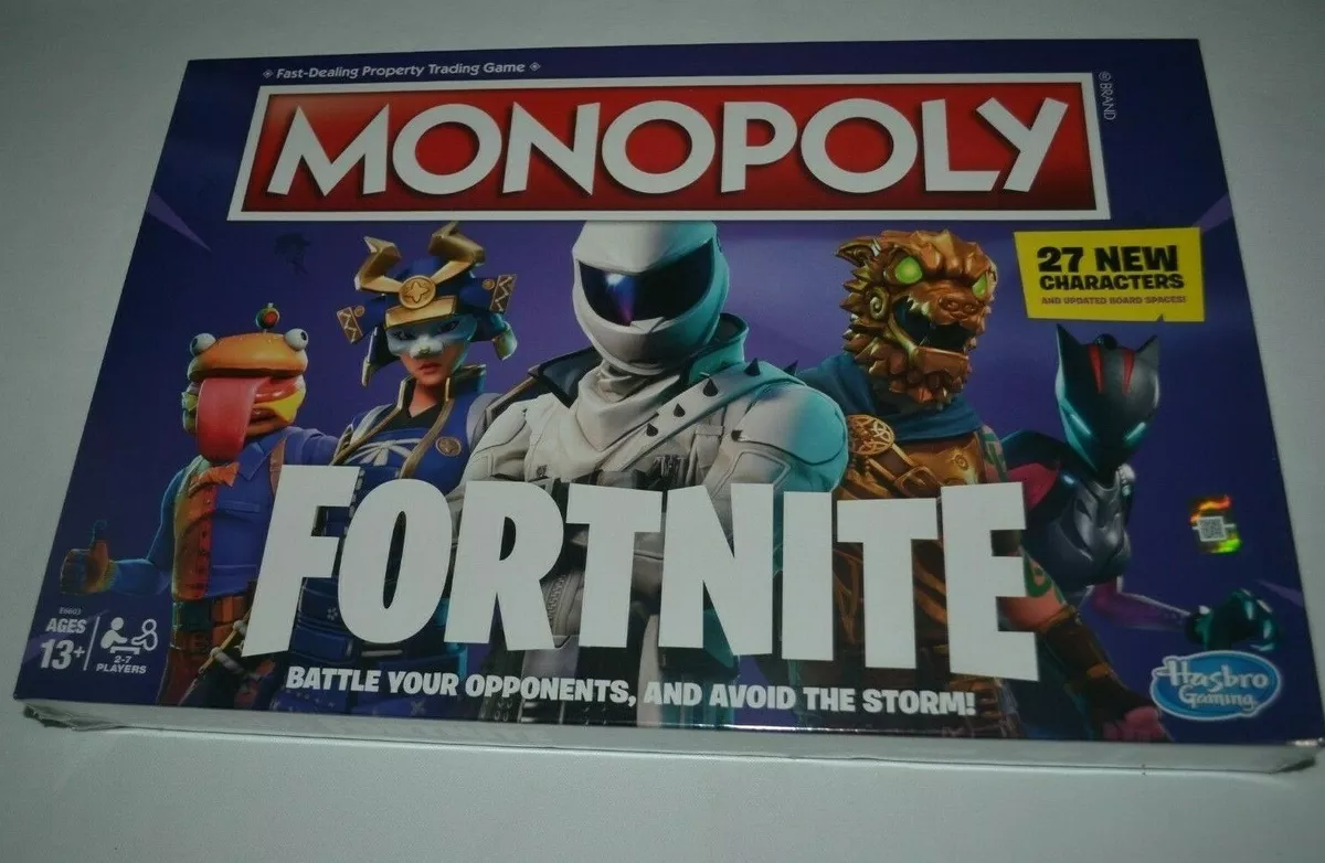 MONOPOLY FORTNITE GAME BOARD 27 NEW CHARACTERS FACTORY SEALED !!