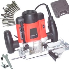 55692 Fresatrice verticale 1300W fresa legno pantografo kit 12 frese set