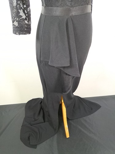 MISSMAY Vintage Floral Black Lace Dress 3/4 Sleeve Ruffle BNWT Womens Size Small - Picture 16 of 22