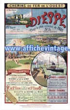 affiche poster bretagne normandie dieppe