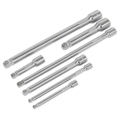 Sealey Extension Bar Set Wobble End 1/4'' 3/8'' & 1/2'' Sq Drive 7pc Set AK770