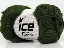 6-Skein Lot Giza Cotton Yarn fine 6x50g/125m Khaki