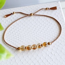 Geburtsstein November CITRIN Armband echter Naturstein Edelstein Damen Schmuck