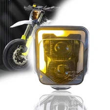 LED Headlight DRL Hi/Lo Yellow Turn Signal for Husqvarna 701 501 300 450 350 250