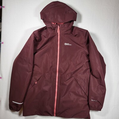 Jack Wolfskin Texapore Purple and Pink Lined kids Jacket with hood Youth XL