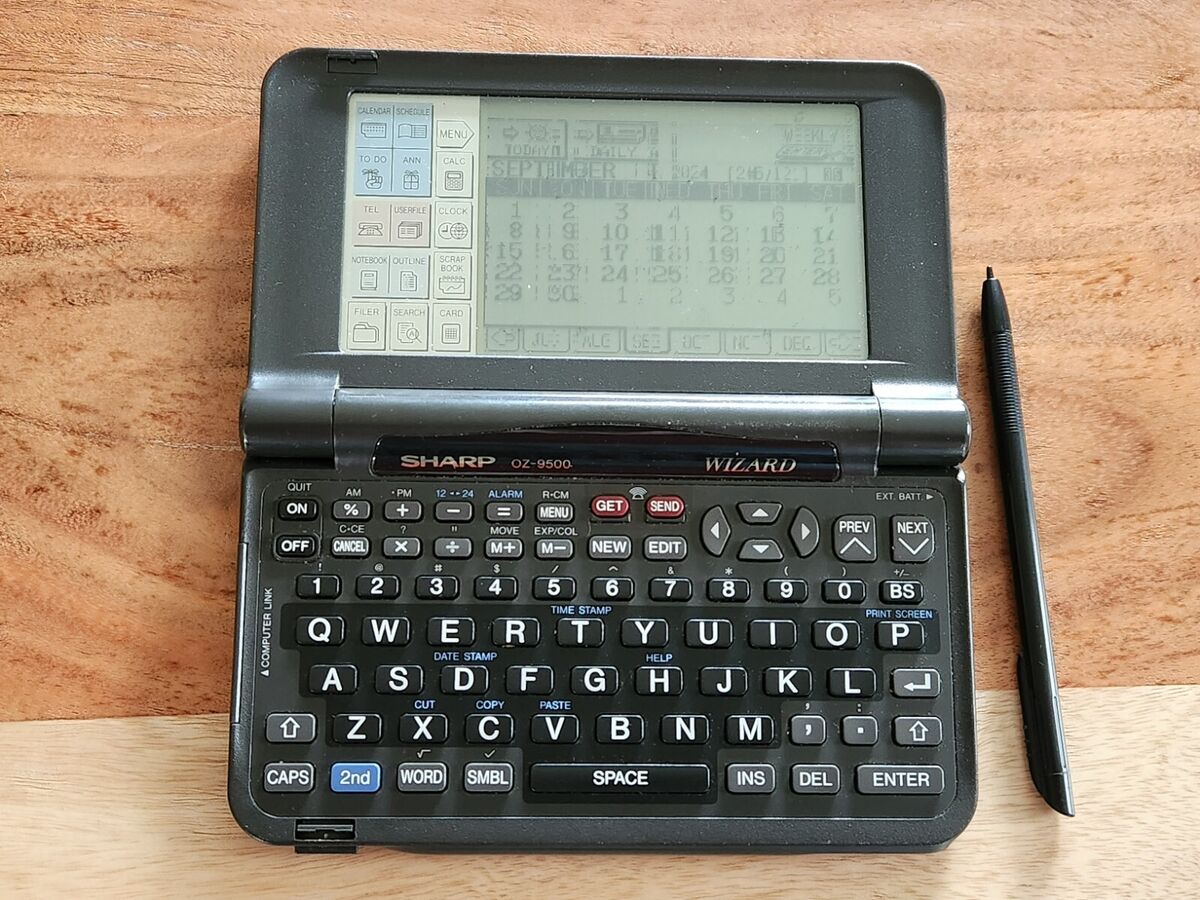 Vintage Sharp Wizard Electronic Organizer OZ-9500 W/ Stylus Vintage Sharp Wizard Electronic Organizer OZ-9500 W/ Stylus