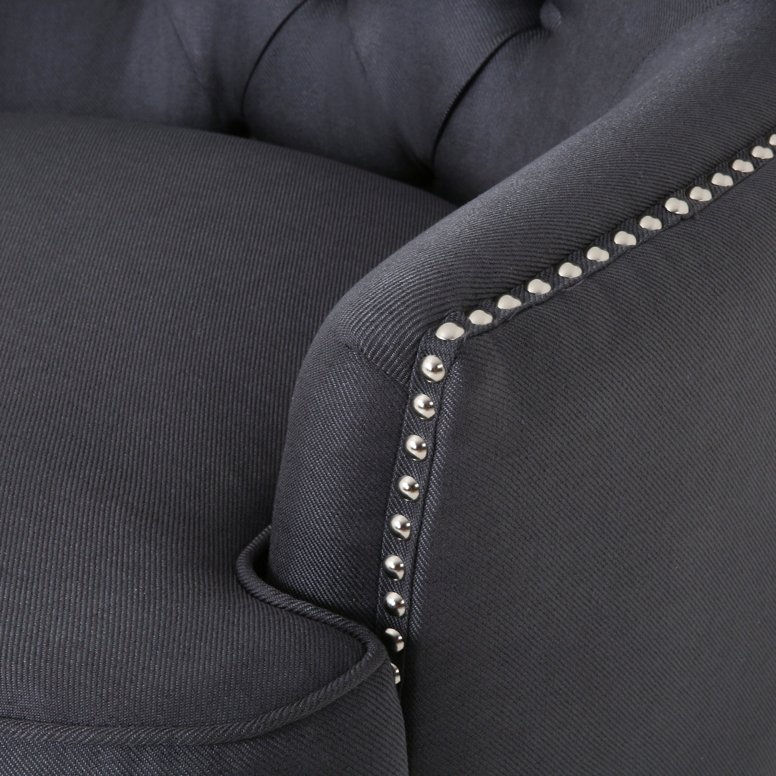 Jaxen Contemporary Tufted Fabric Club Chair and Ottoman Set