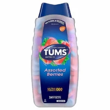 TUMS Ultra Strength 1000 mg,. Assorted Berries 265 Chewable Tablets EXPIRE-2030