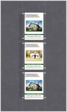 Cable Window Estate Agent Display - A3 Portrait 1x3 - Suspended Wire Hanging Kit