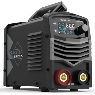 200A Stick Welder, 110V/220V MMA/ARC/Lift TIG Welding Machine with LCD Display