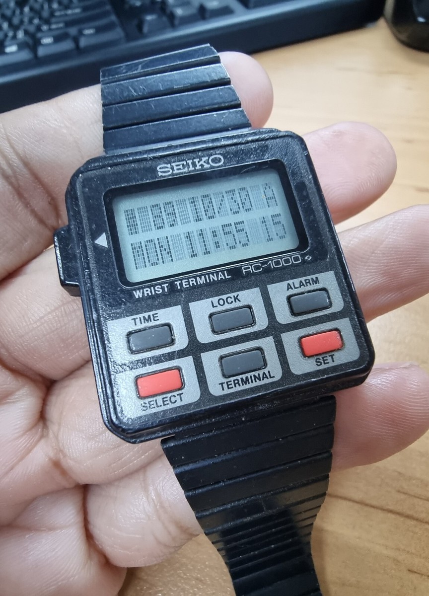レトロ　SEIKO DIGITAL CLOCK 動作確認済み Olympia Limited Edition Mini Marathon, Silver, QHL087SLH