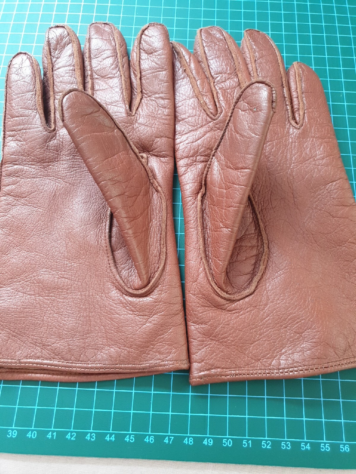 Vintage Gents Brown Leather Soft Lined Gloves eBay