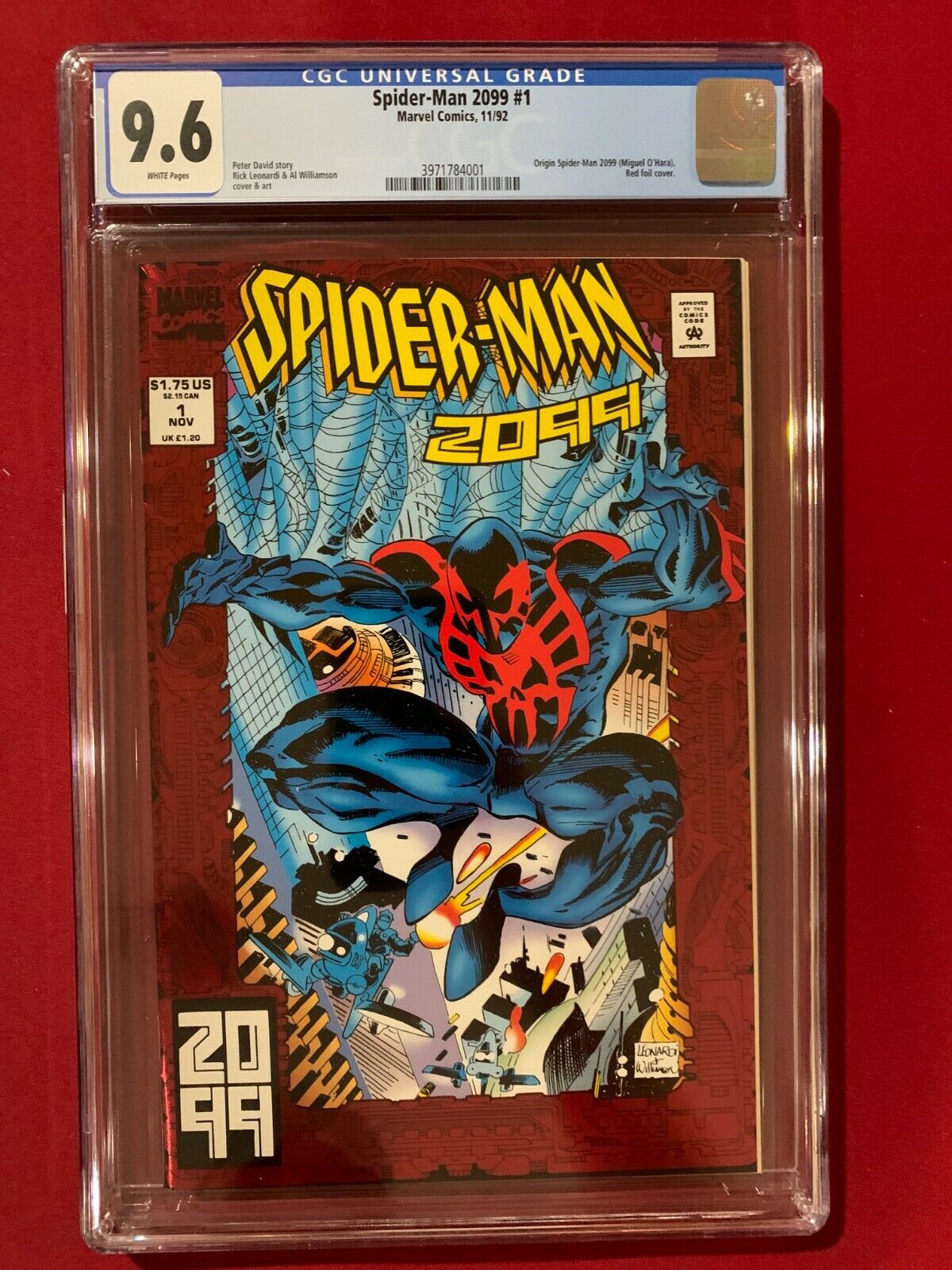 Spider-Man 2099 #1 CGC 9.6 Key! Marvel Comics 1992 MCU