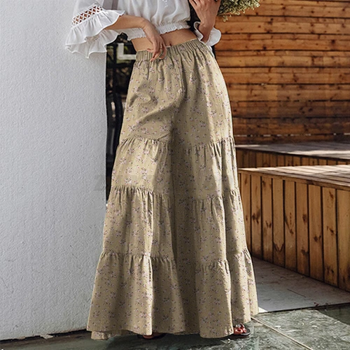 Pantalones largos informales de pierna ancha para mujer Pantalones culottes lisos sueltos - Imagen 18 de 30