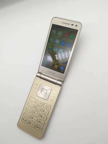 Samsung Galaxy Folder G1600 Unlocked Flip Phone Dual Sim 2GB RAM 16GB ROM Gold - Afbeelding 24 van 24